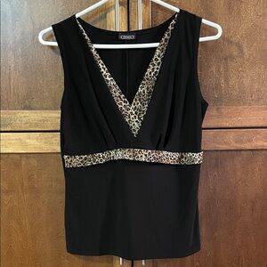 Clientele Black Top with Leopard Accents (PTP 16”)